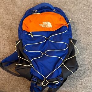 The North Face Men's Backpack in Blue and Orange Borealis
